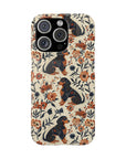 Blossoming Dachshunds Delight Slim Phone Cases