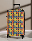 Frenchie Pop Art Pawfection Grid Suitcase