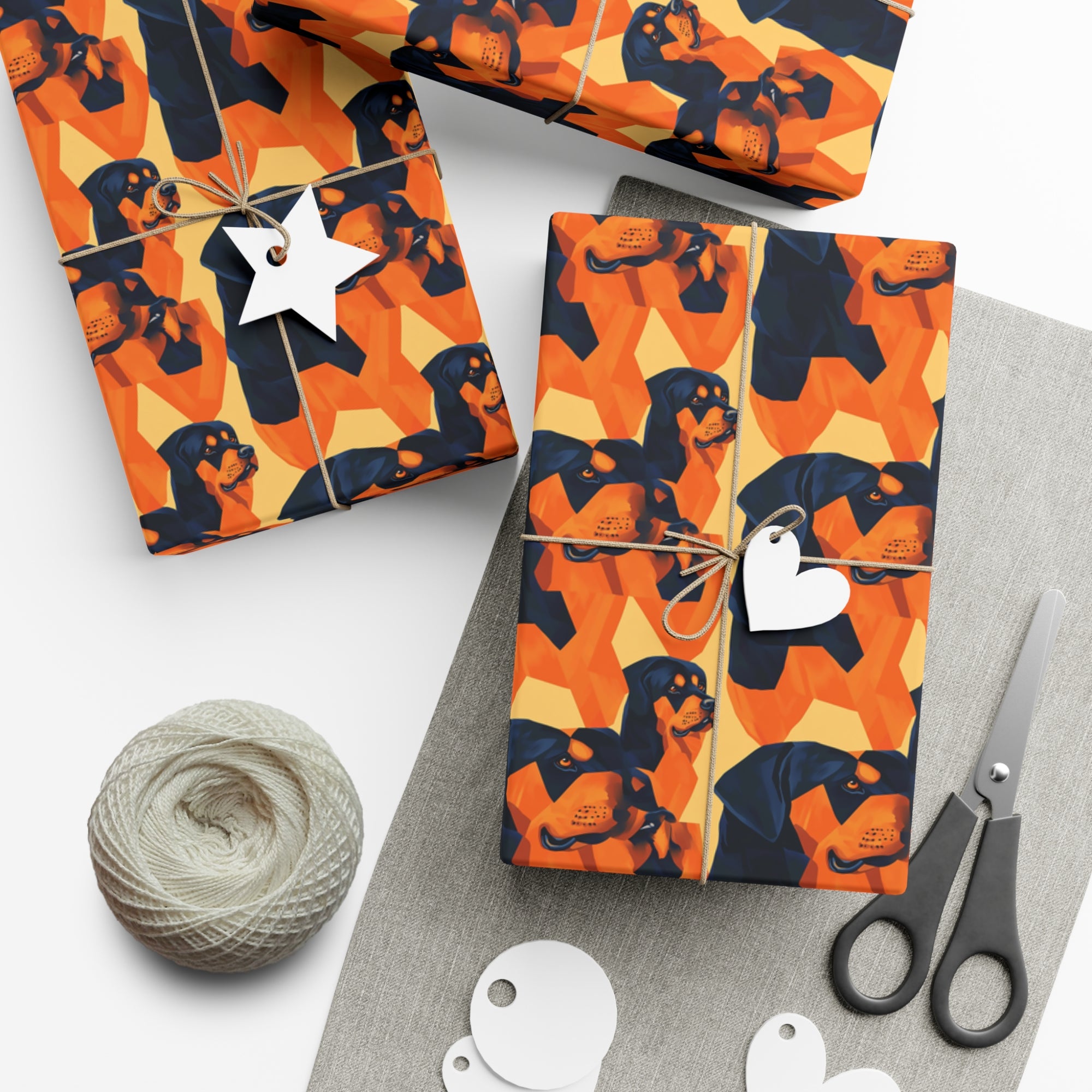 Rottweiler Chic Pawsitivity Gift Wrap Papers