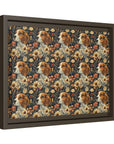 Beagle Blossoms Matte Canvas, Framed