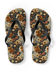 Beagle Blossoms Flip Flops