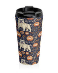 Bulldog Blossom Bonanza Stainless Steel Travel Mug