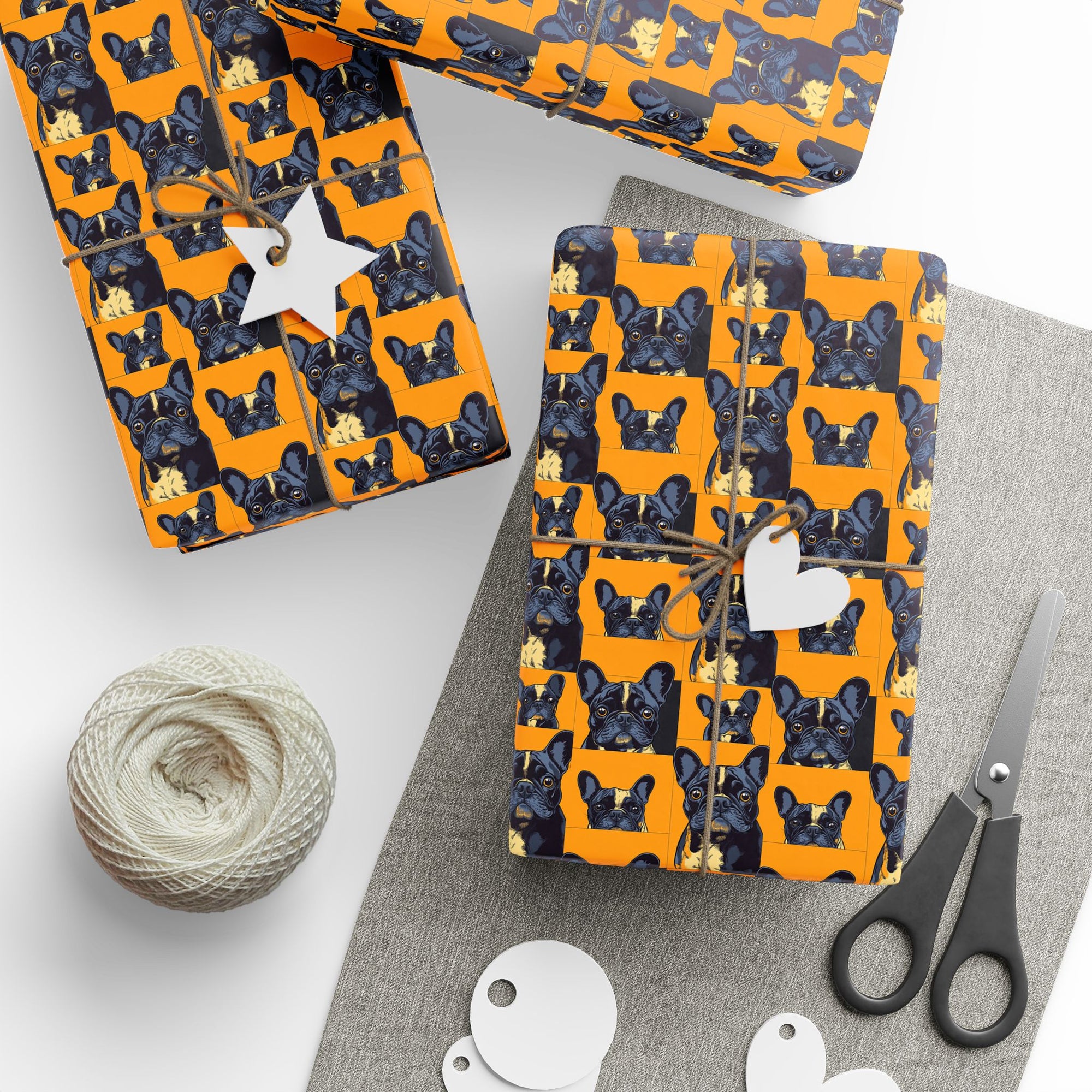 Frenchie Pawsitively Pawsome Peek-a-Boo Perfection Wrapping Paper