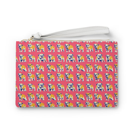 Bubblegum Glamour Bulldog Bouquet Clutch Bag