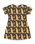 Golden Paws Floral Frenchie T-Shirt Dress