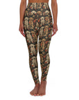 Blossoming Labradors Bouquet High Waisted Yoga Leggings