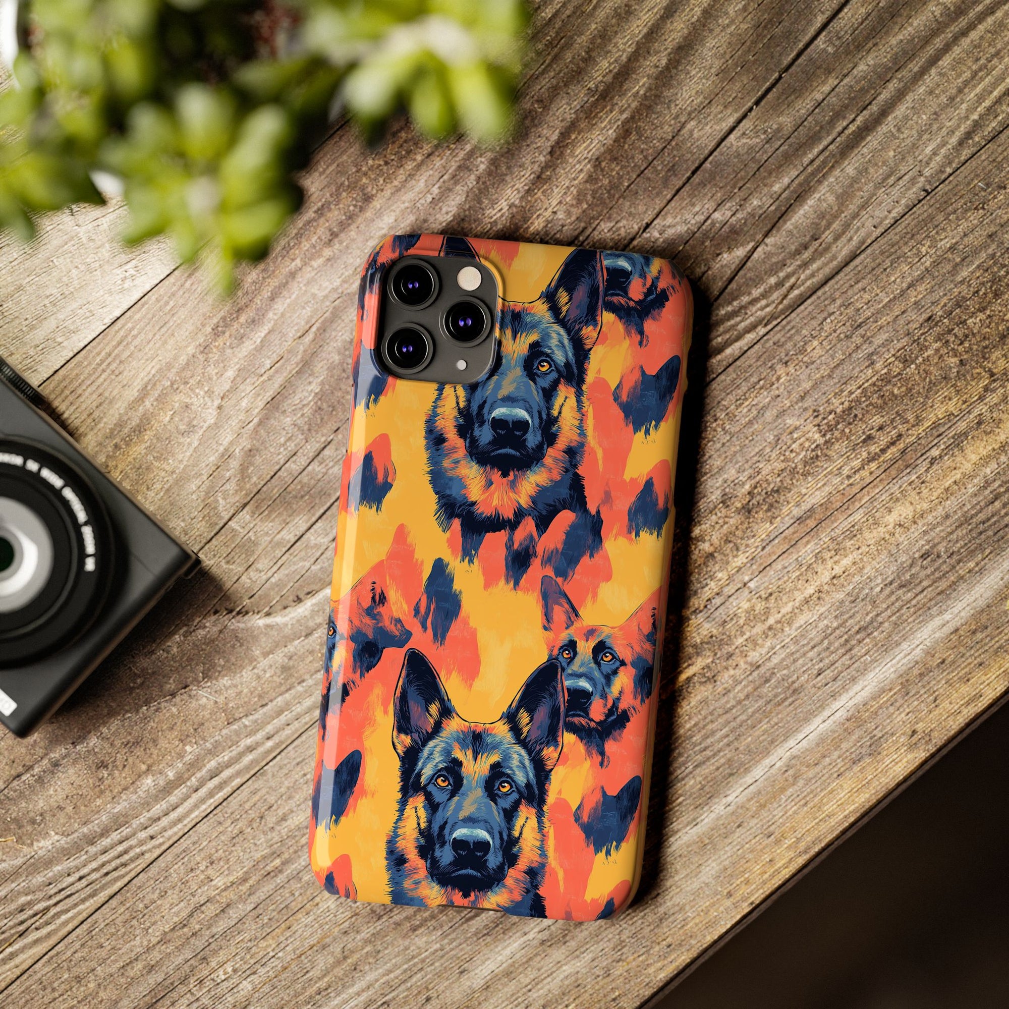 Impressionistic German Shepherds Slim Phone Cases