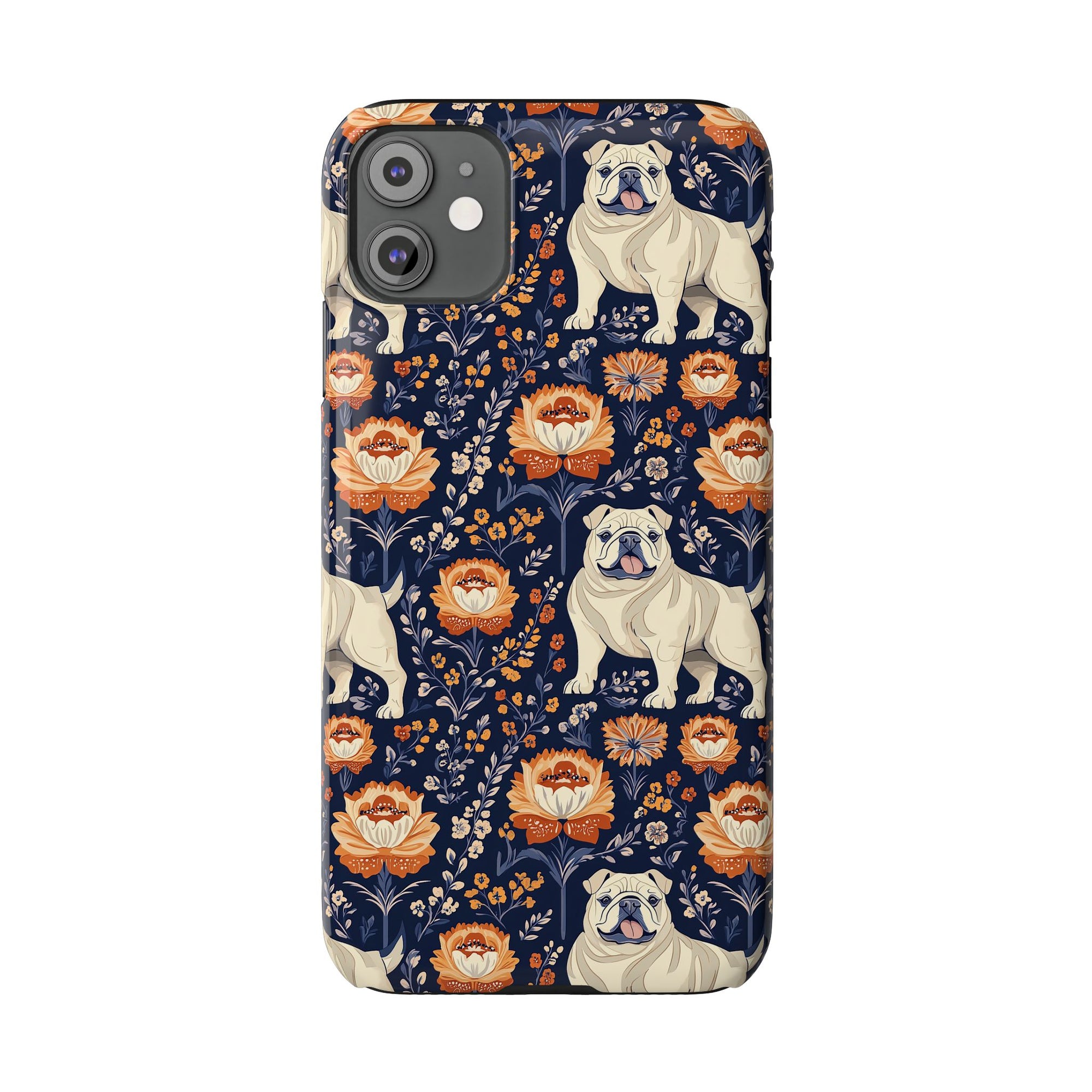 Bulldog Blossom Bonanza Slim Phone Cases