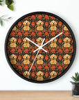 Golden Pawsatronic Tapestry Wall Clock