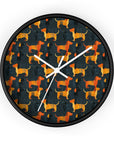 Dapper Dachshund Noir Glow Wall Clock