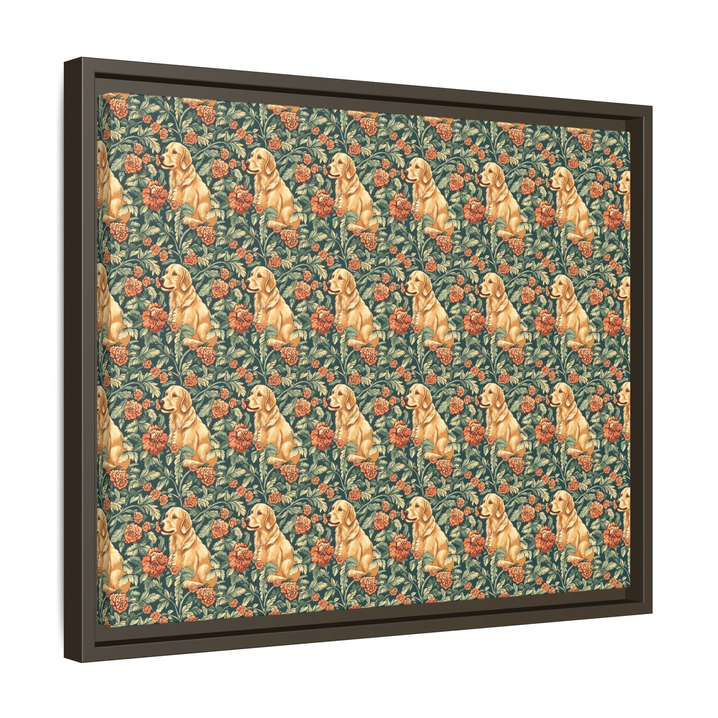 Blooming Goldie Glam Matte Canvas, Framed