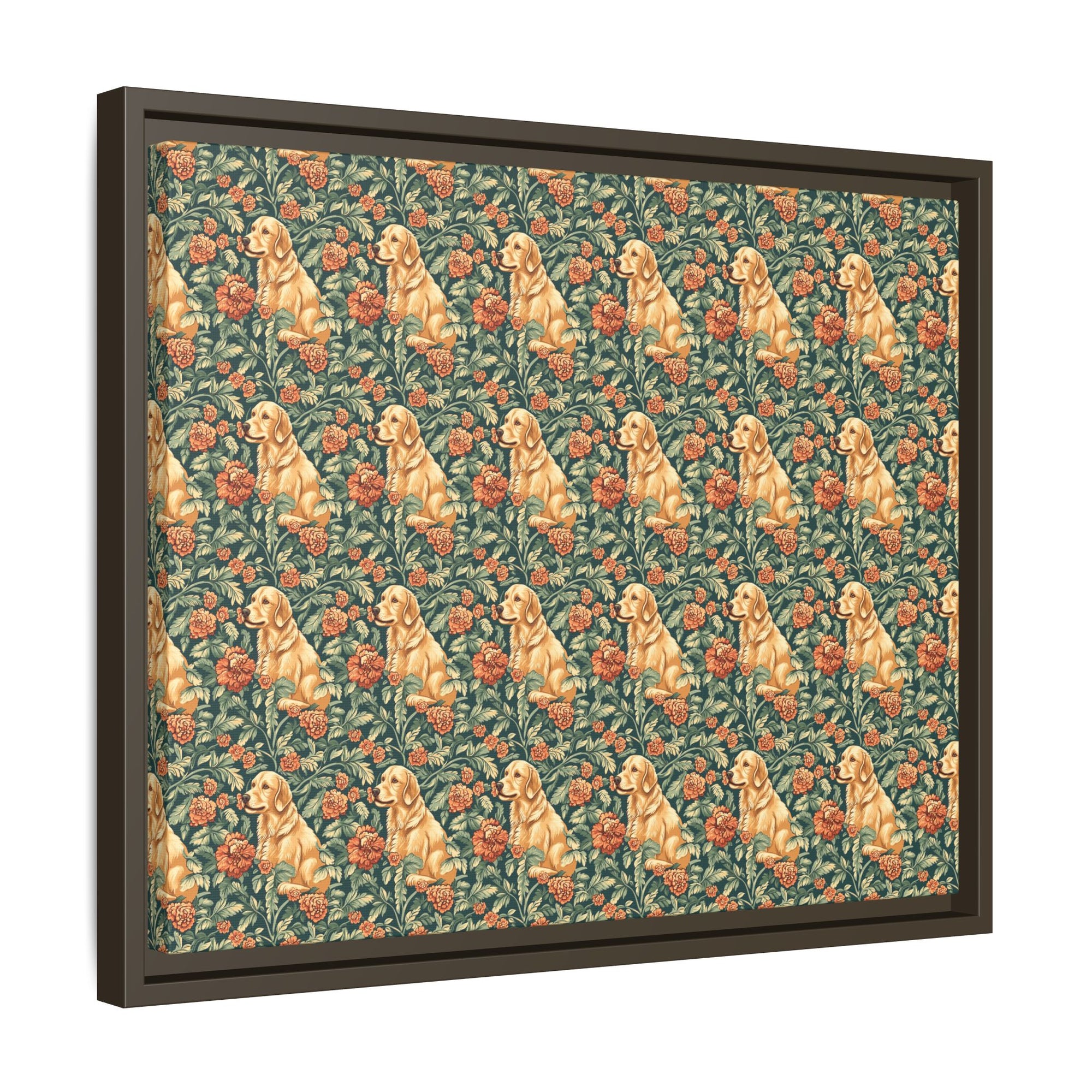 Blooming Goldie Glam Matte Canvas, Framed