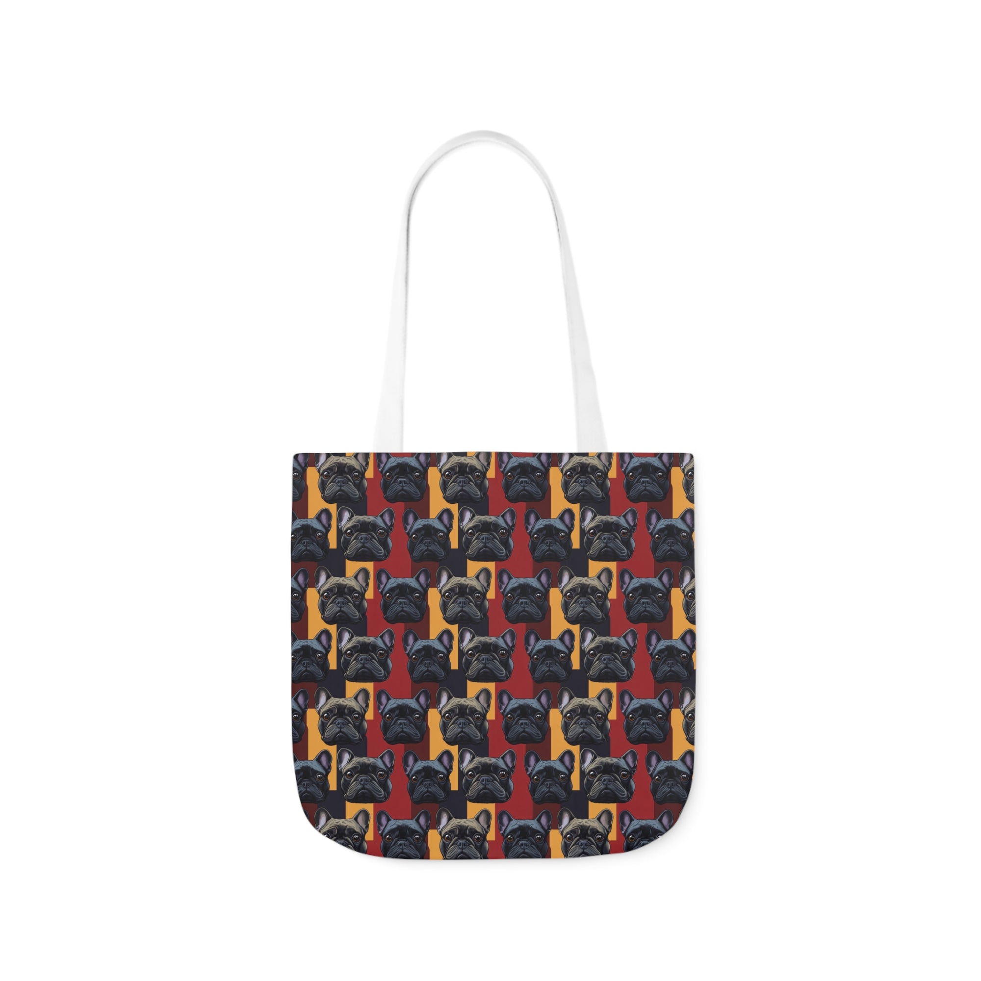 Chic Canine Checkmate - Frenchie Edition Canvas Tote Bag