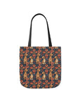 Floral Pawsome Dachsund Delight Canvas Tote Bag