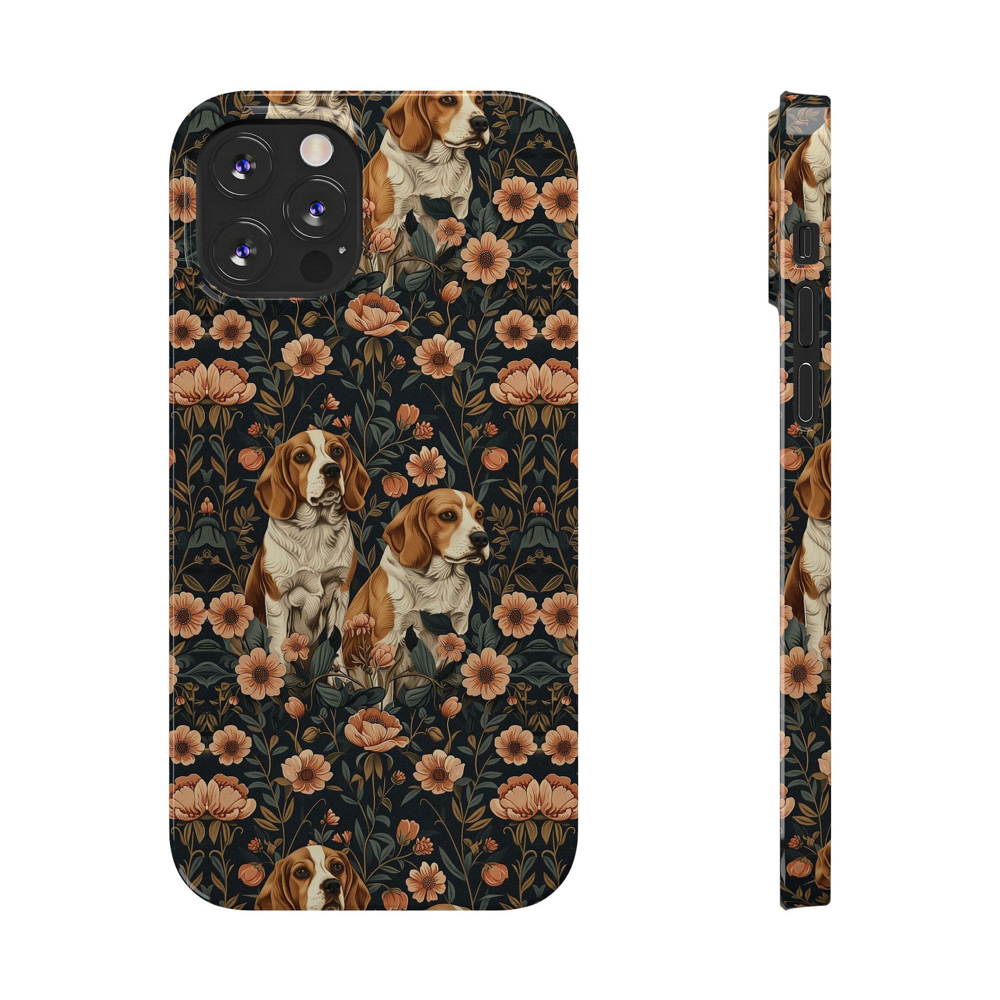 Beagle Blossom Bonanza Slim Phone Cases