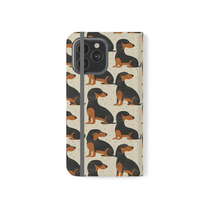 Whimsical Dachsund Dreamcatcher Flip Cases