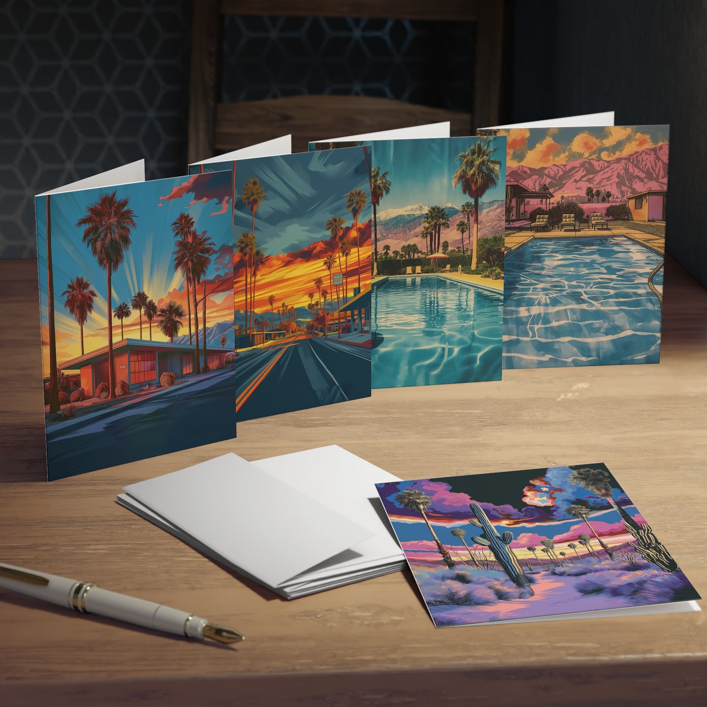 Palm Springs Glamour Collection - Set of 5 Greeting Cards