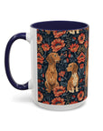 Floral Pawsome Dachsund Delight Accent Coffee Mug