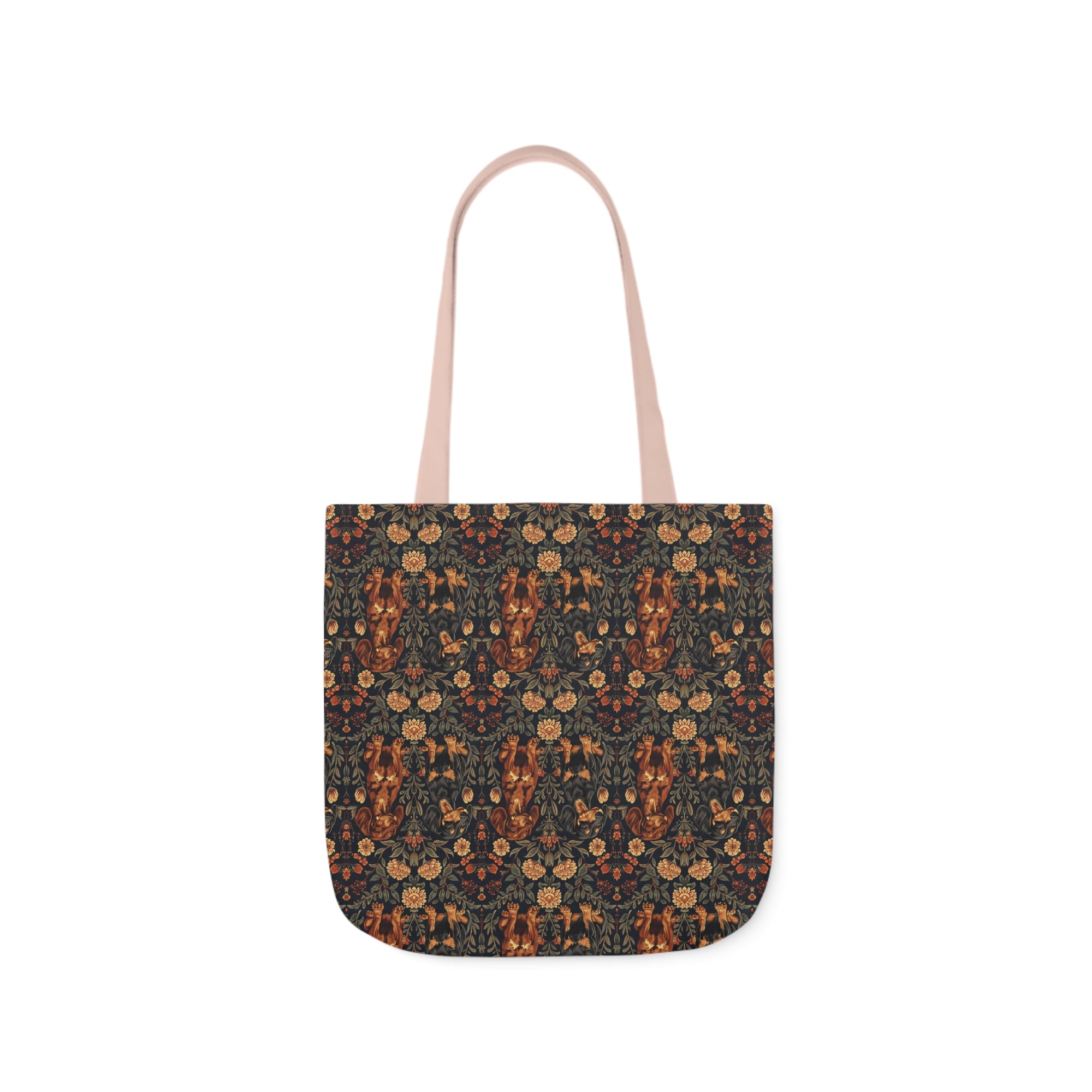 Dapper Dachshund Embroidery Elegance Canvas Tote Bag