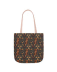 Dapper Dachshund Embroidery Elegance Canvas Tote Bag