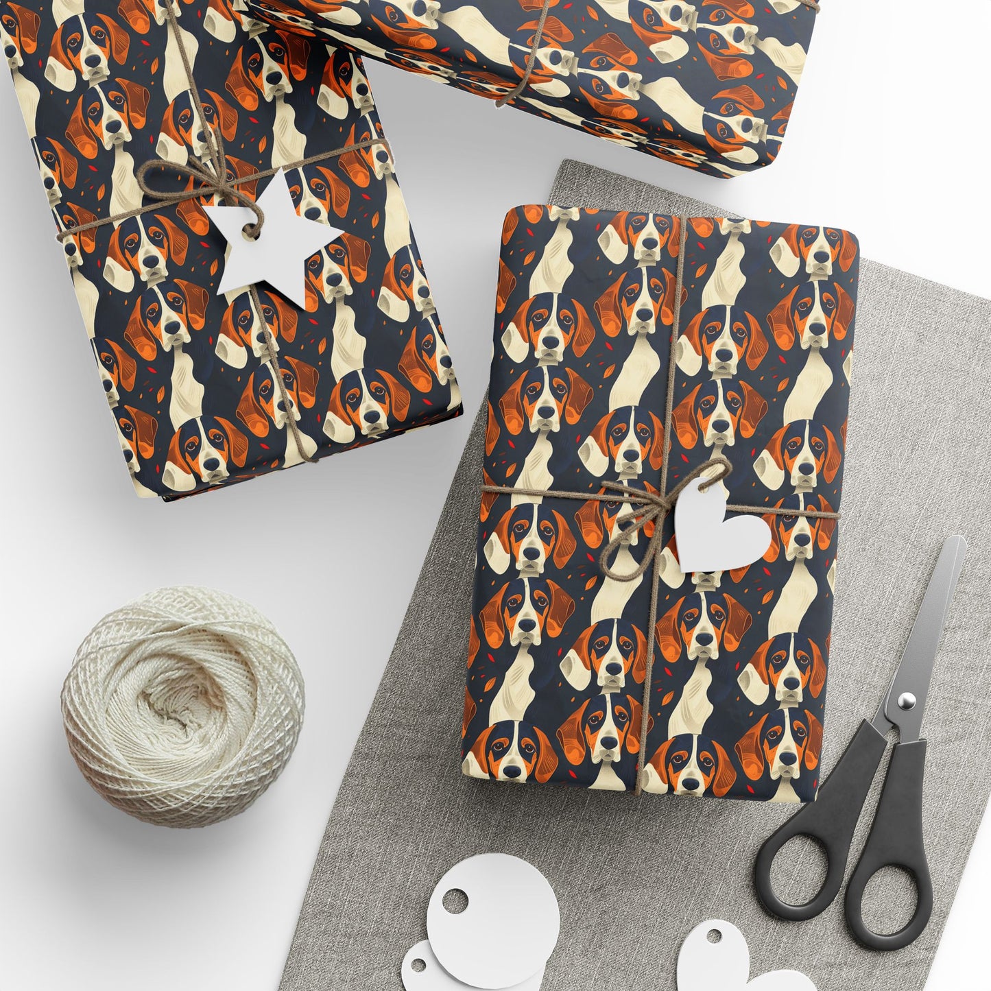 Beagle Glimmer Gaze Glamour Wrapping Paper