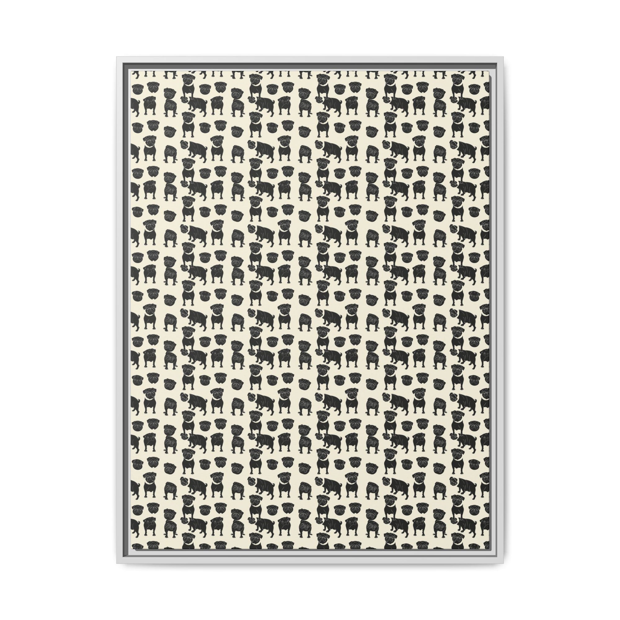 Puggie Pout Perfection Matte Canvas, Framed