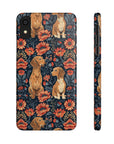 Floral Pawsome Dachsund Delight Slim Phone Cases