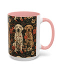 Blossoming Labradors Bouquet Accent Coffee Mug