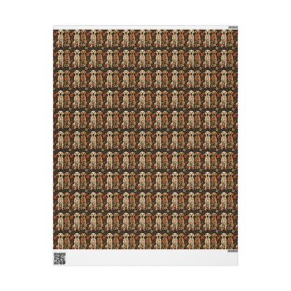 Blossoming Labradors Bouquet Wrapping Paper