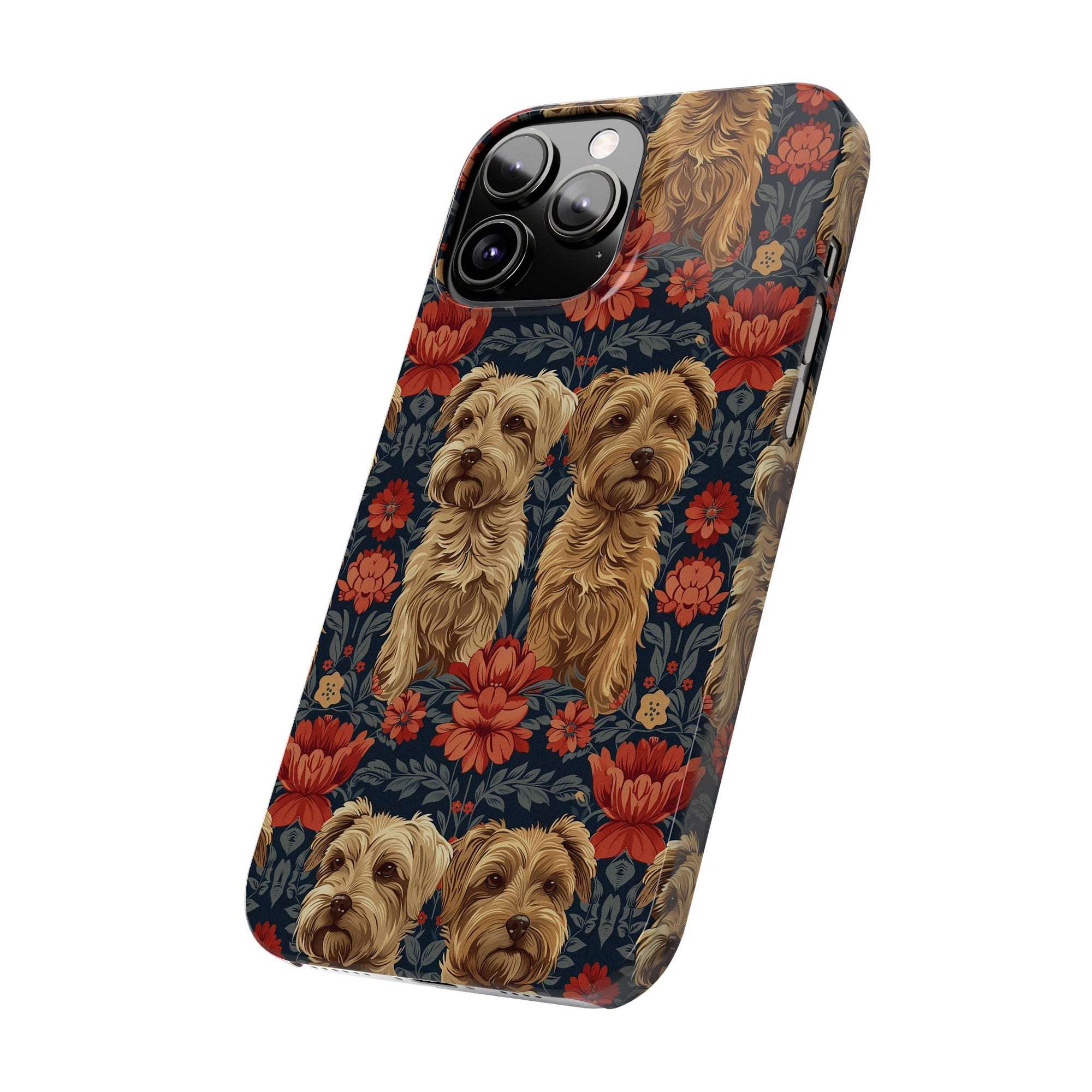 Yorkie Charm Twins Slim Phone Cases