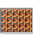 Rottweiler Chic Pawsitivity Matte Canvas, Framed