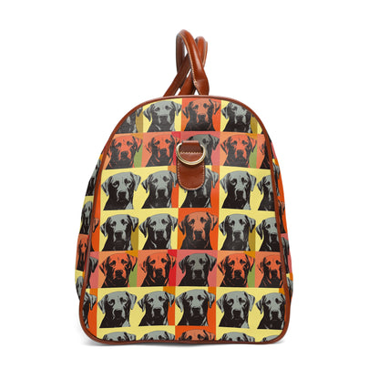 Whimsical Warhol Labrador Waterproof Travel Bag