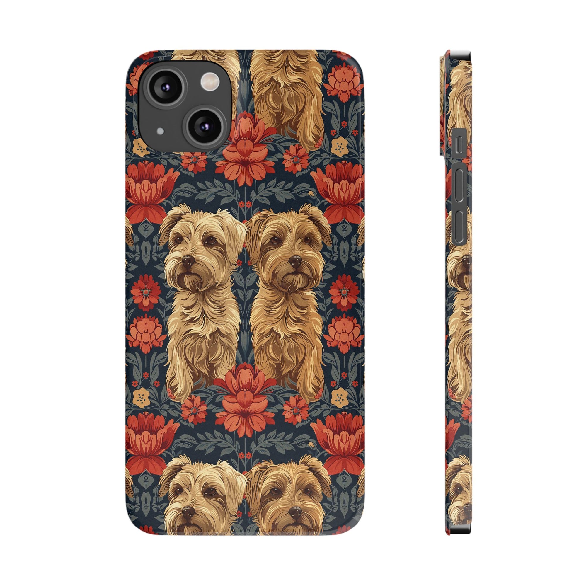 Yorkie Charm Twins Slim Phone Cases