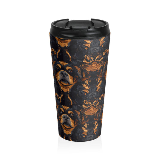 Modern Rottweiler Royalty Stainless Steel Travel Mug