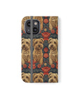 Yorkie Charm Twins Flip Cases