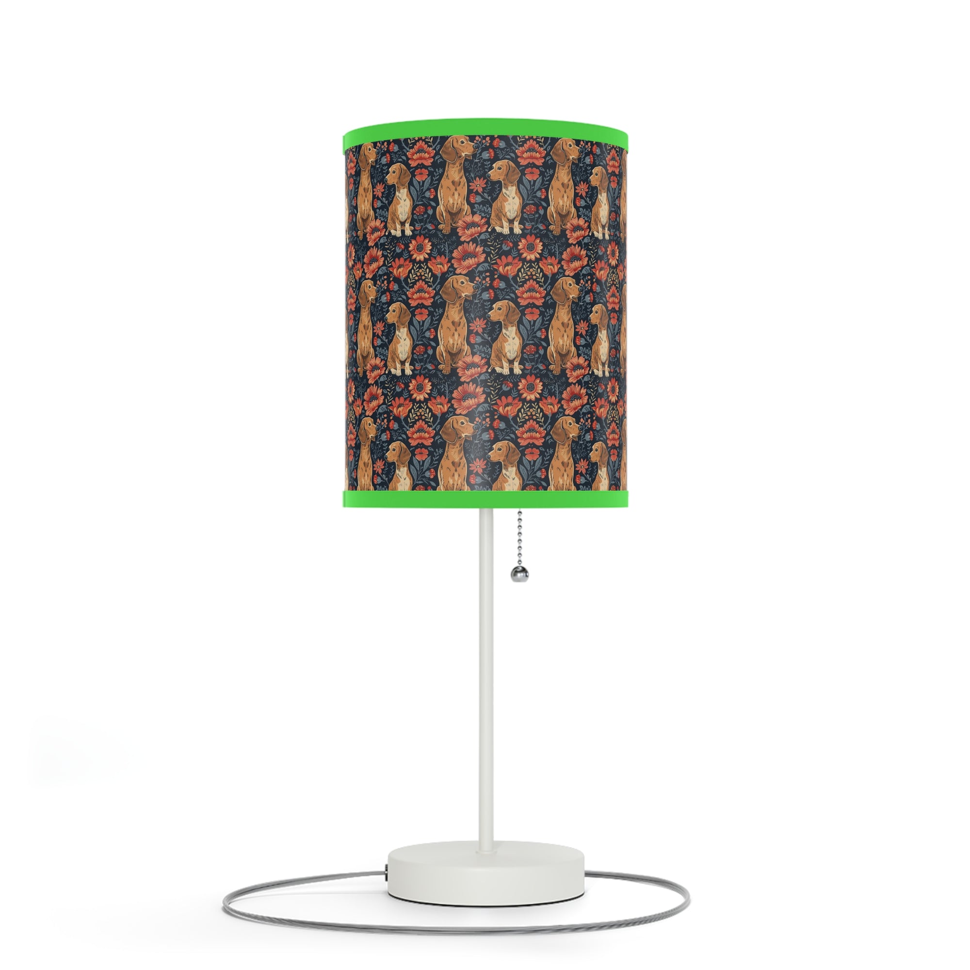 Floral Pawsome Dachsund Delight Lamp on a Stand