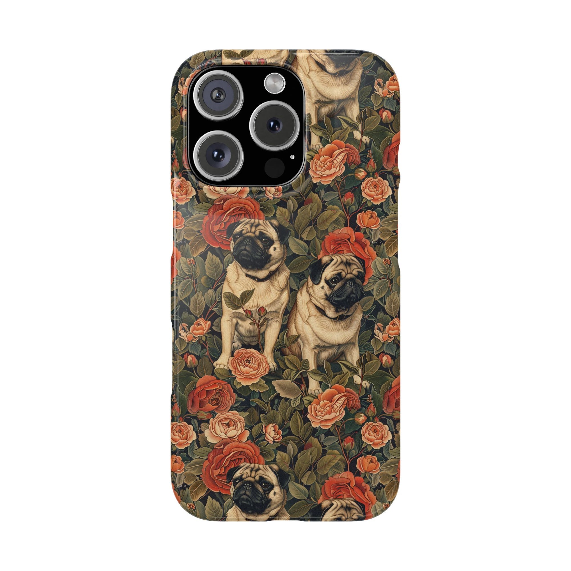 Blooming Pug Paradise Slim Phone Cases