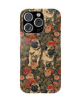 Blooming Pug Paradise Slim Phone Cases