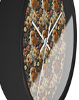 Beagle Blossoms Wall Clock