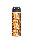 Golden Woof Abstract Glamour Stainless Steel Water Bottle