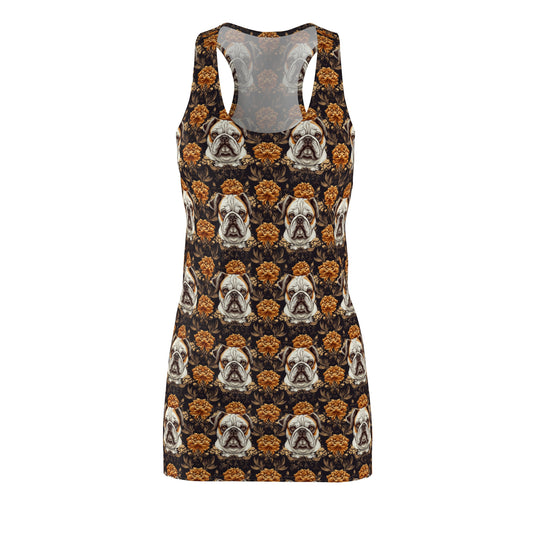 Bloomingly Bulldogistic Bouquet Women's Racerback Dress