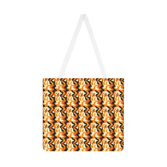 Golden Woof Abstract Glamour Shoulder Tote Bag