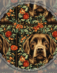 Labrador Lush Pooch Tapestry Ceramic Coaster