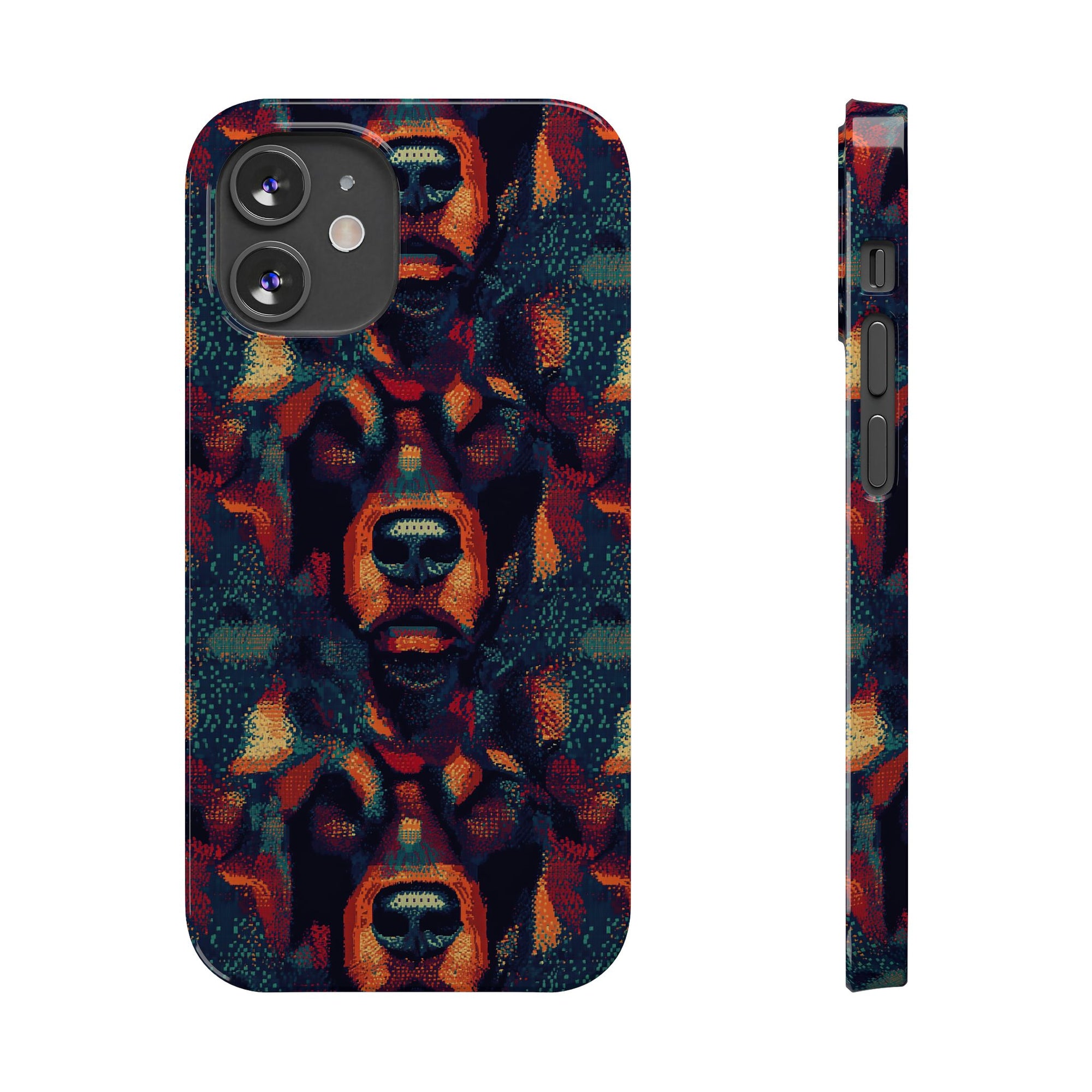 Rustic Rottie Charm Slim Phone Cases