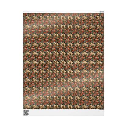 Blooming Pug Paradise Wrapping Paper