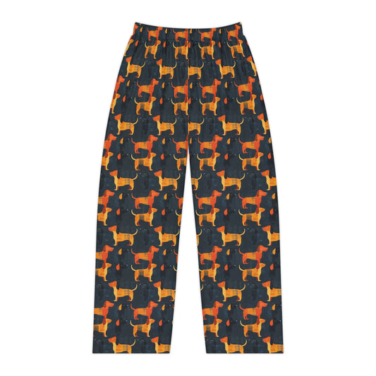 Dapper Dachshund Noir Glow Women's Pajama Pants