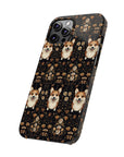 Nighttime Corgi Glow Stride Slim Phone Cases