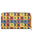 Frenchie Pop Art Pawfection Grid Zipper Wallet