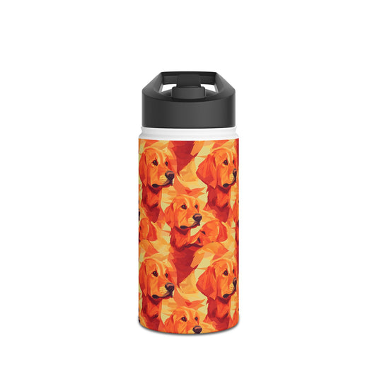 Golden Glamour Paws Stainless Steel Water Bottle