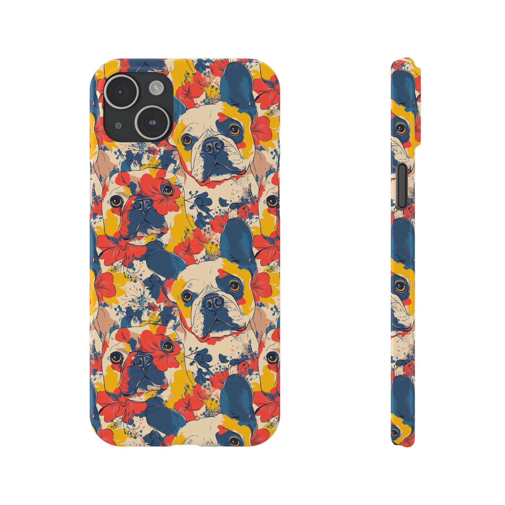 Bloom Pup Frenchietastic Splatter Slim Phone Cases